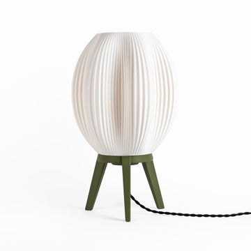 Wavy Modern Contemporary Plant-Based PLA 3D Printed Dimmable LED Table Lamp - JONATHAN Y